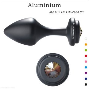 aluminium-analplug-blackstar Aluminium Analplug mit lebensmittelechter Beschichtung