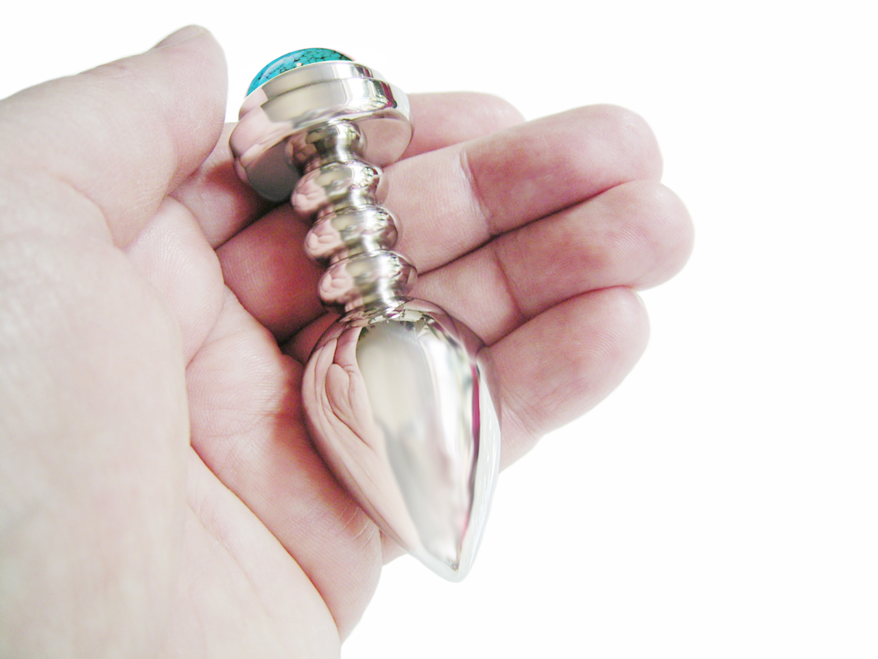PLUGSMITH Jewel Butt Plug Silver Wave Medium T rkis PLUGSMITH plugsmith-jewel-butt-plug-silver-wave-medium-t-rkis-plugsmith