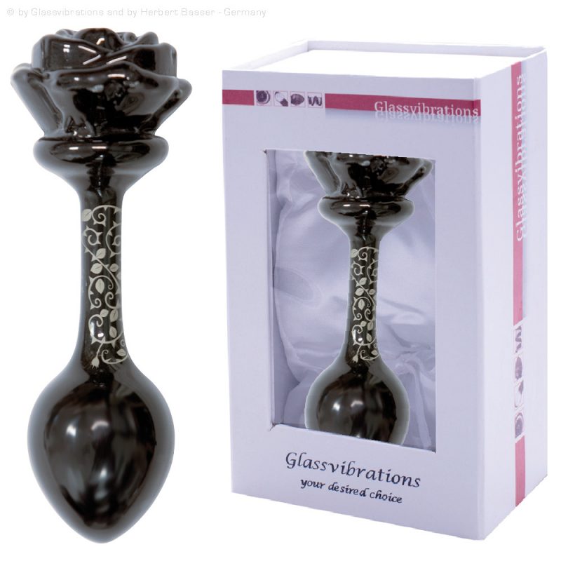 Glas Rechargeable Remote Controlled Vibrating Glass Butt Plug