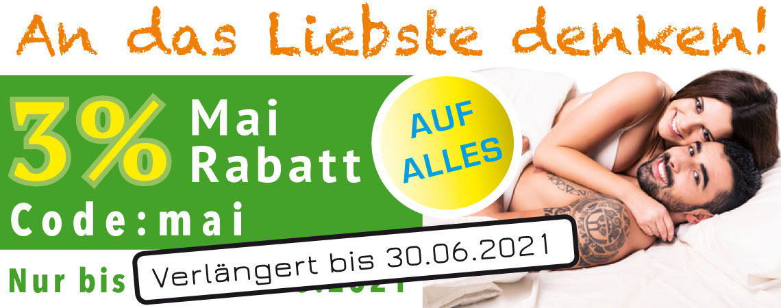 Analplug-Rabatt-3-Juni 3% Rabatt auf alle Erotikartikel und Gleitgel.