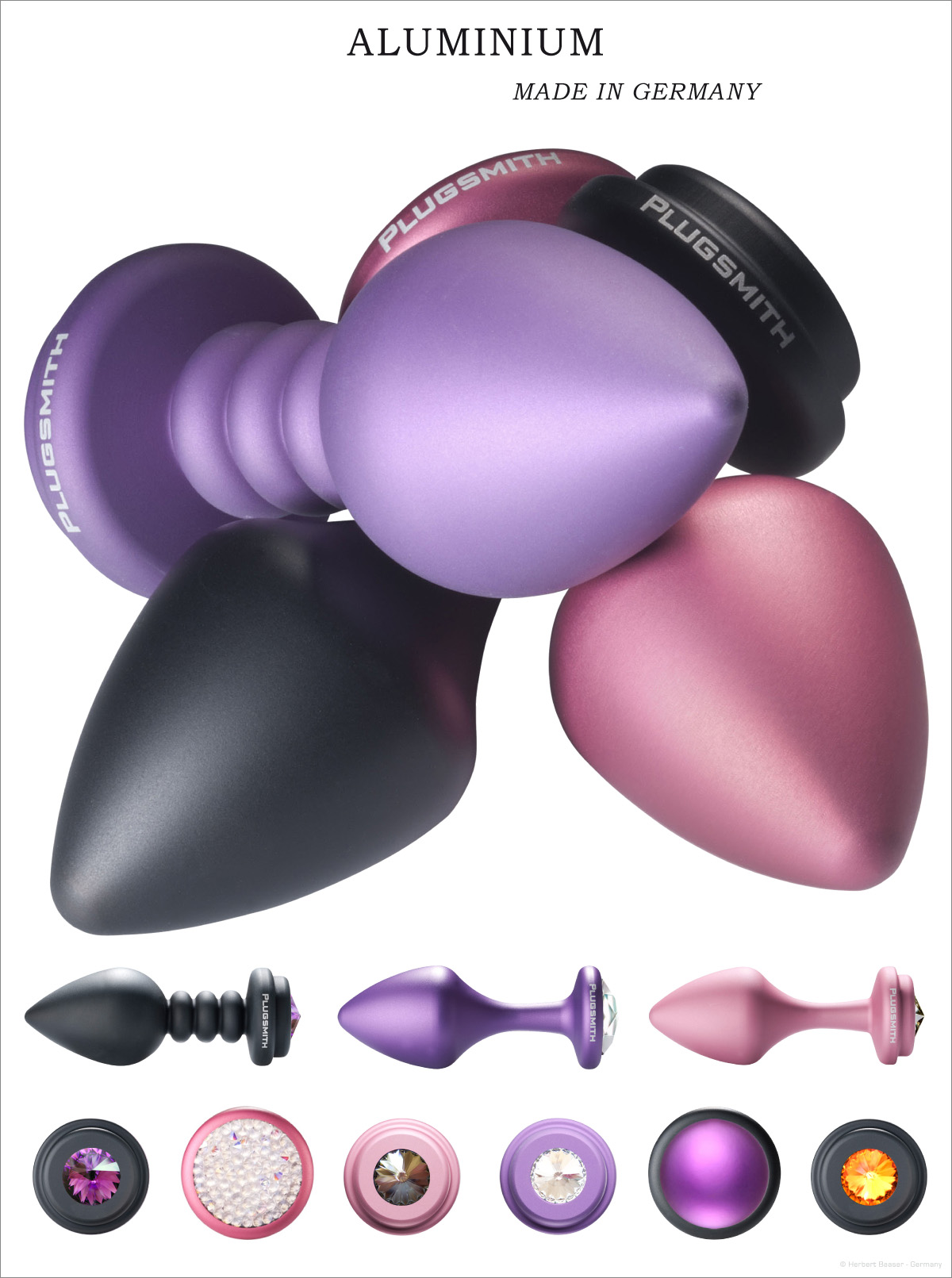 Analplug-Aluminium-bunt